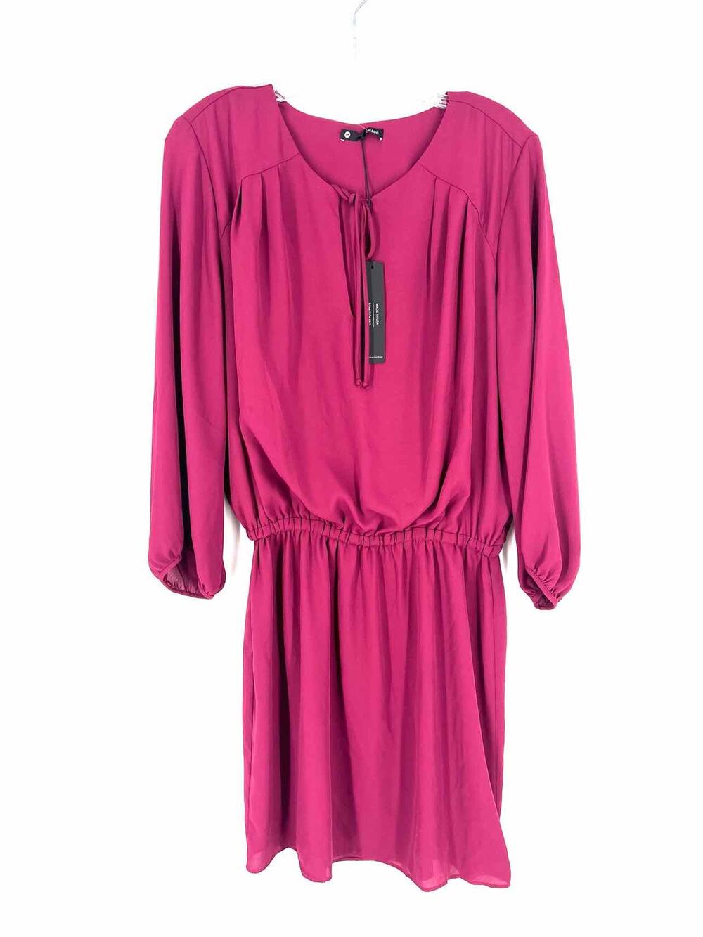 Krisa Size M Berry Keyhole Cinched NEW Designer Dress